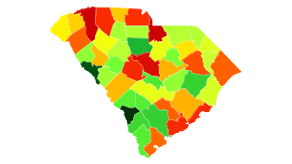 South Carolina Population Density Thumbnail